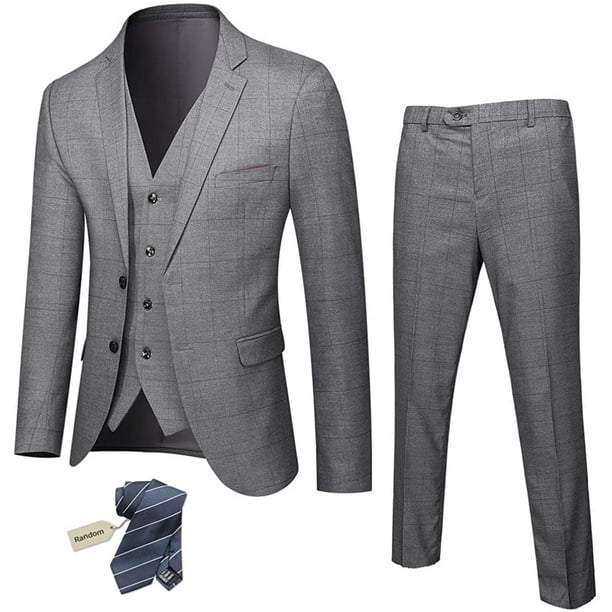 Mens Three Piece Skinny Suit Set Blazer+Vest+Pants Mens Three Piece Skinny Suit Set Blazer+Vest+Pants